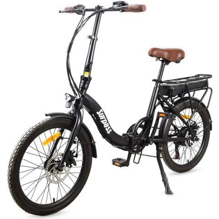 Vélo à assistance électrique SURPASS SURVAEPLIANTN 20'' Noir 6 vitesses Pliant Batterie 10 Ah