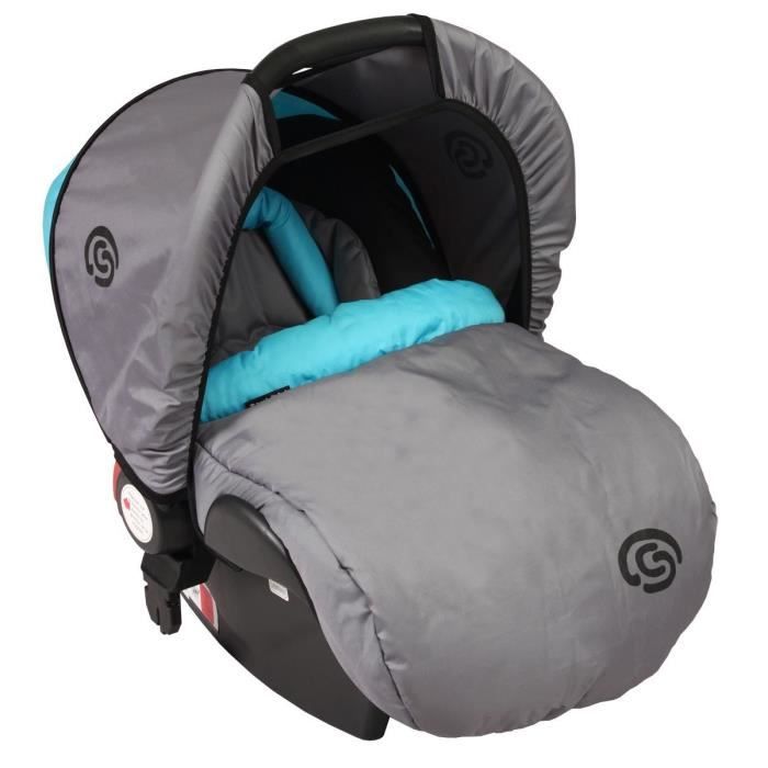 BAMBIKID Poussette combinee Duo 3 Roues Coloris Noir taupe turquoise Cdiscount Puericulture Eveil bebe