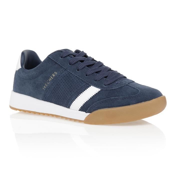 Skechers blue and clearance white stripe