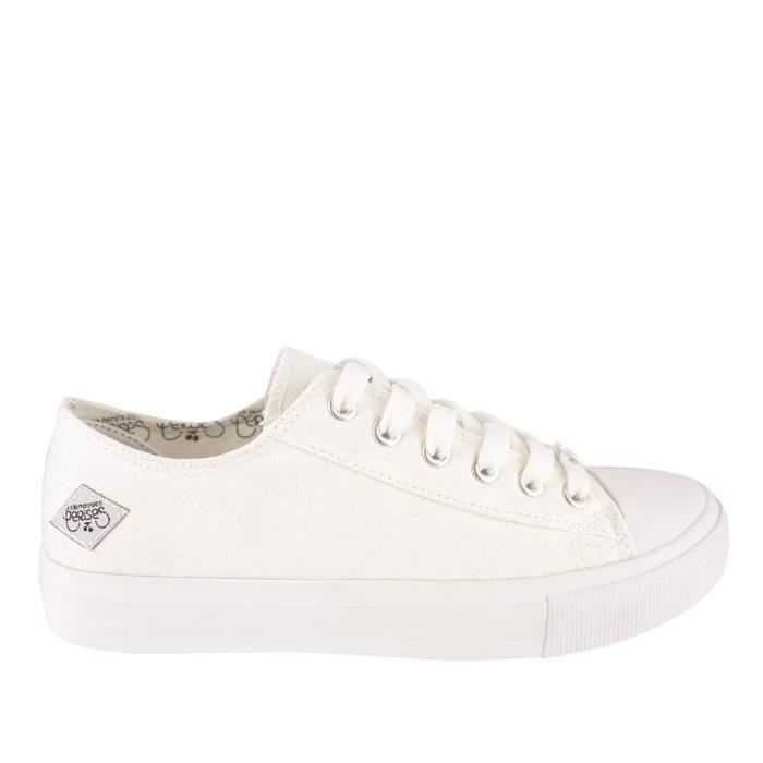 basket toile blanche femme