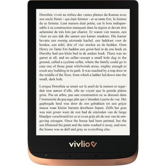 Liseuse numérique Vivlio Touch HD - Jaune - 6" - 16 Go - Pack d'ebooks de plus de 8 Ebooks OFFERT