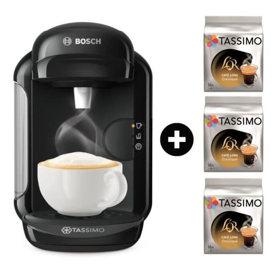 BOSCH TASSIMO Vivy TAS1402 Noir intense 3 paquets Tassimo L Or