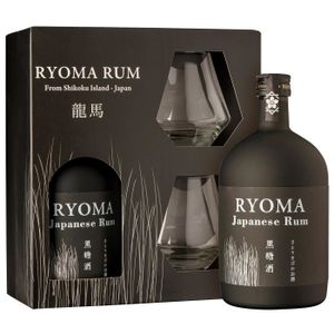 COFFRET CADEAU ALCOOL Ryoma - Coffret Rhum 40,0% Vol. 70cl + 2 verres