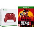 Manette Xbox One sans fil Rouge + Red Dead Redemption 2-0