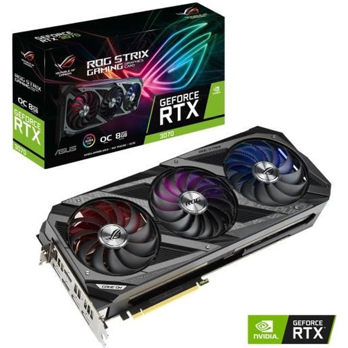 Carte graphique ASUS ROG STRIX RTX 3070 GAMING OC - 8 Go - Asus