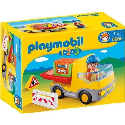PLAYMOBIL 1.2.3. - Camion avec Garage - Pour Fille & Garçon de 18 mois et  plus - Cdiscount Jeux - Jouets