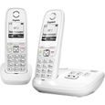 Téléphone sans fil Gigaset AS405A Duo avec répondeur - Blanc-0