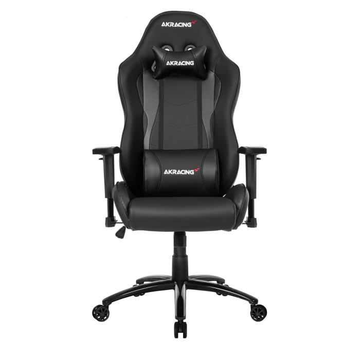 Ajustable |2 Coussins au Cou et Reins Pivote 360/° Inclinable 160/° Max 110kg DELTACO GAMING Si/ège Gamer Racer Fauteuil de Bureau /à roulettes en Nylon Garantie 5 Ans L69 x l66 x H123-132cm