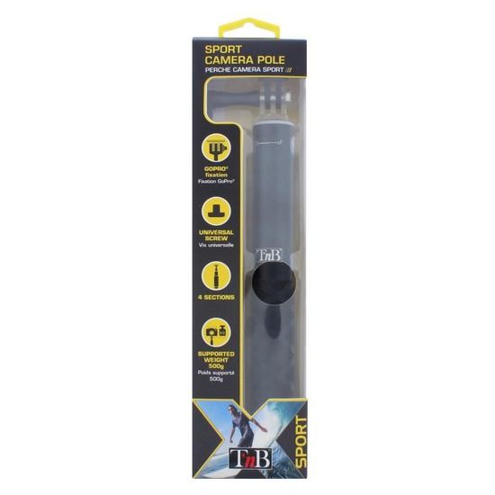 TnB SPACMONOBK Mini Perche pour Cam/éra Sport Noir