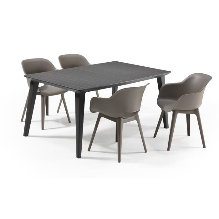 Table de jardin rectangulaire 160cm en résine 6 personnes Lima Allibert by KETER - vue 5