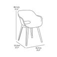 ALLIBERT JARDIN Table LIMA 160x100cm - Graphite + 4 fauteuils AKOLA Capuccinno - Résine-4