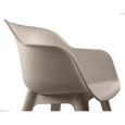 ALLIBERT JARDIN Table LIMA 160x100cm - Blanc + 2 lots de 2 fauteuils AKOLA Capuccinno - Résine-5