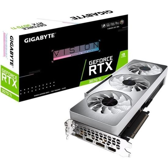 GIGABYTE GeForce RTX 3070 Ti VISION OC 8 Go LHR (GV-N307TVISION OC-8GD)