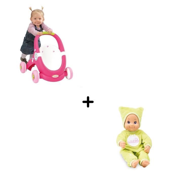 baby walker porteur poussette minikiss smoby poupon