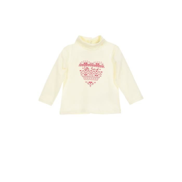 Little Marcel Sous Pull Col Roule Ecru Bebe Fille Cdiscount Pret A Porter