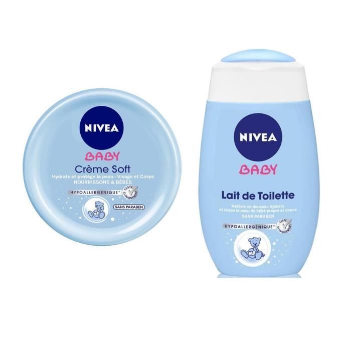 Nivea Baby Pack Lait De Toilette Bebe Creme Soft Visage Et Corps Cdiscount Puericulture Eveil Bebe