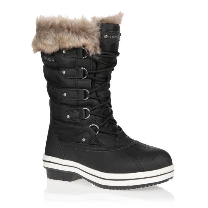 Bottes Femme Hiver Fourrées Cuir Bottine Homme Respirant Bottes de Neige Femme Antidérapant Décontractée Chaussure Chaud Snow Boots Homme Noir Marron Gris Rose Beige Jaune 36-48 EU