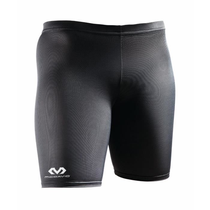 MC DAVID Short de compression Femme Noir