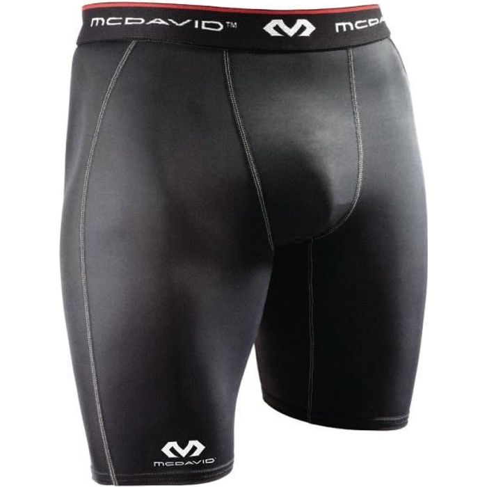 Short de compression homme noir McDavid 8100 - Prévention et traitement des blessures musculaires