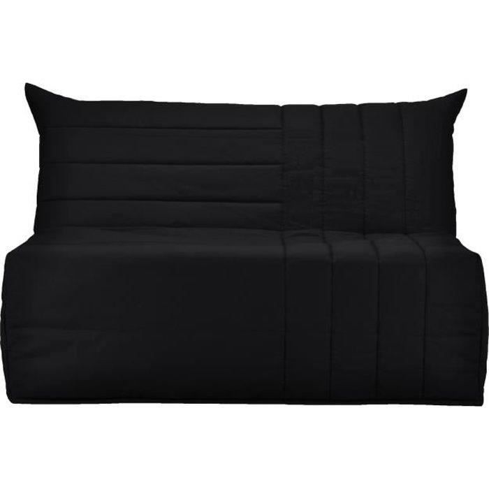 Banquette Bz 3 Places Matelas Bultex L 142 X P 101 Cm Tissu Noir Becci Achat Vente Bz Cdiscount