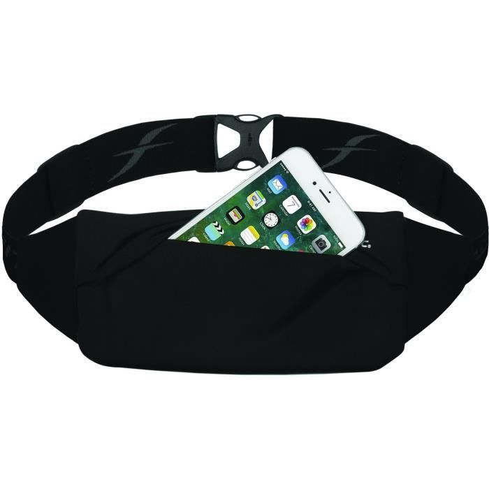 fitletic ceinture zipless une poche imperméable - noir