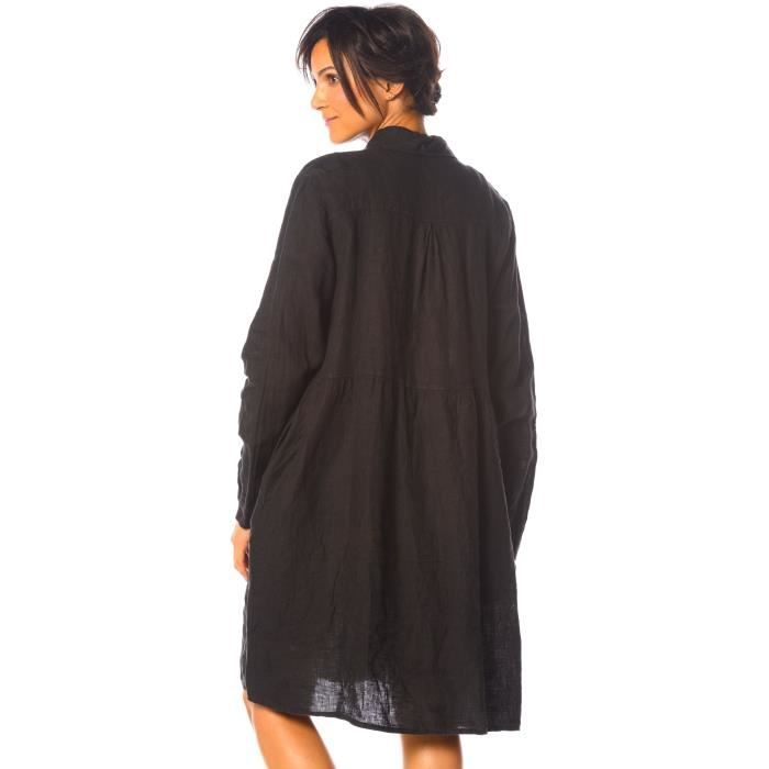 Robe Noire Lin Femme Cdiscount