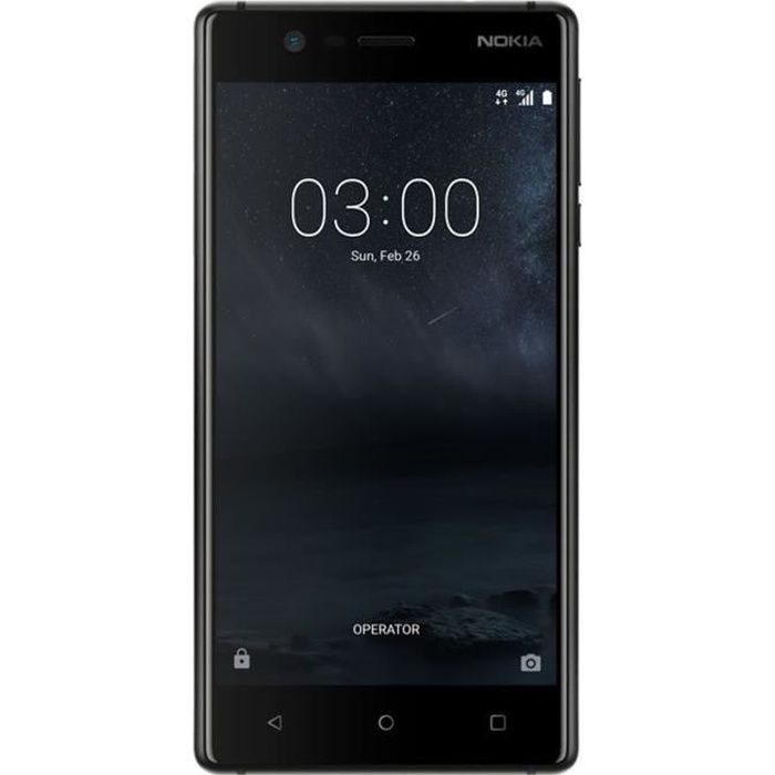 Vente T&eacute;l&eacute;phone portable Nokia 3 Noir pas cher