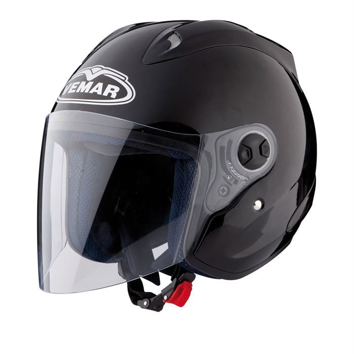 VEMAR casque jet EKO Uni Noir brillant - Cdiscount Auto