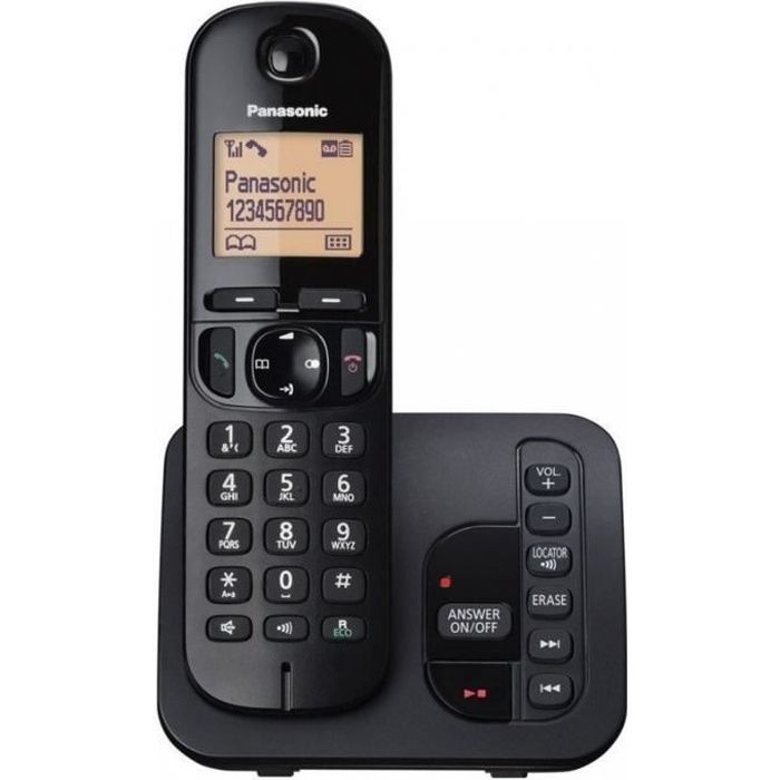 Téléphone fixe sans fil Panasonic KX TGC220FRB avec répondeur - vue 3