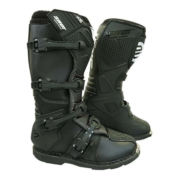 SHOT Bottes moto-cross X10 - Homme - Noir