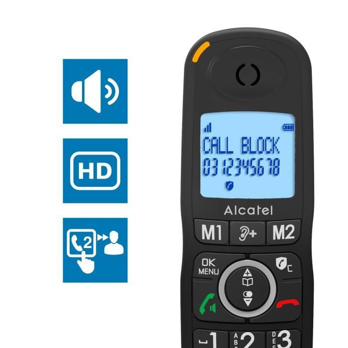 Téléphone fixe sans fil Panasonic KX-TGH710GG - DECT - Blocage d'appels -  Babyphone intégré - Perle-argent - Cdiscount Téléphonie