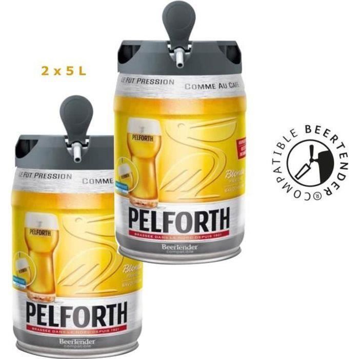 PELFORTH Fût de bière Blonde - Compatible Beertender - 5 L - Lot de 2 - La  cave Cdiscount
