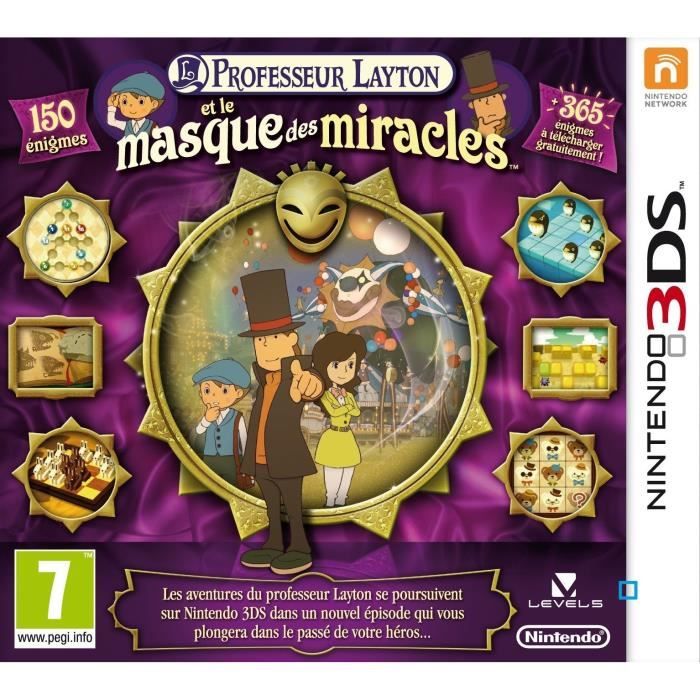Professeur Layton Et Le Masque Des Miracles 3ds - vue 2
