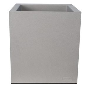JARDINIÈRE - BAC A FLEUR Bac Granit - Plastique - Stone - Carré - 40x40 cm - RIVIERA