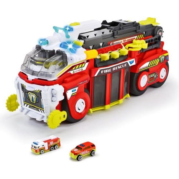 Camion de pompiers Rescue Hybrids - DICKIE TOYS - 53cm à roues libres, sons et lumières