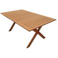 Table De Jardin Pliante 6 Personnes Table 180x70cm En Acacia Fsc