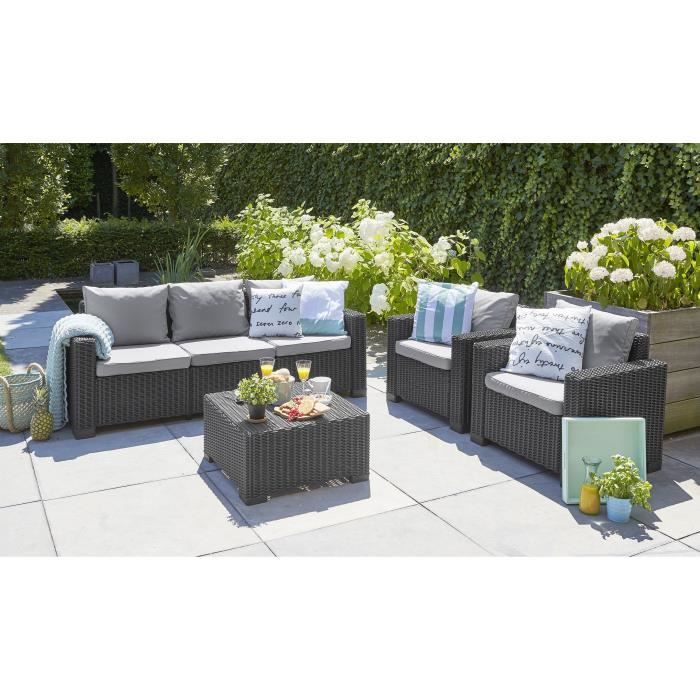 Canapé De Jardin Salta Anthracite Allibert