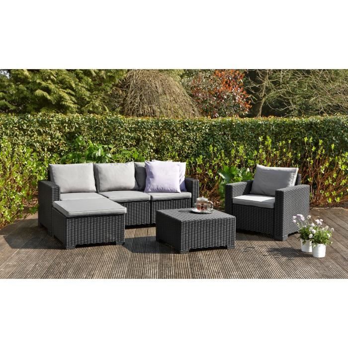 Salon De Jardin En Imitation Resine Tressee Allibert 4 Personnes