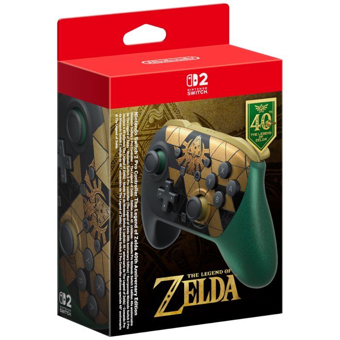 Manette Switch Pro 2 pour Nintendo Switch 2 • Édition 40ème Anniversaire de The Legend of Zelda
