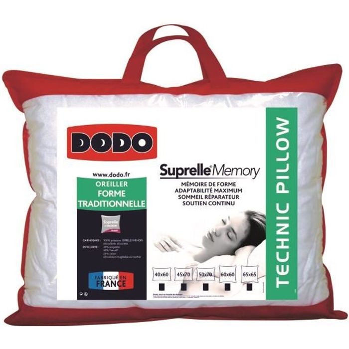 Oreiller Dodo Oreiller SUPRELLE MEMORY 50x70cm