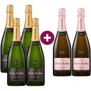 CHAMPAGNE Champagne Nicolas Feuillatte La Grande Réserve - 4 bruts + 2 rosés - 6 x 75 cl