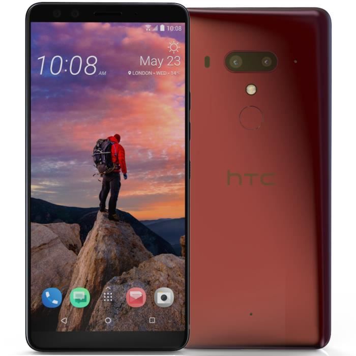 Vente Téléphone portable HTC U12+ - Double Sim - Dry Red Rose 64 Go pas cher Vente Téléphone portable HTC U12+ - Double Sim - Dry Red Rose 64 Go pas cher