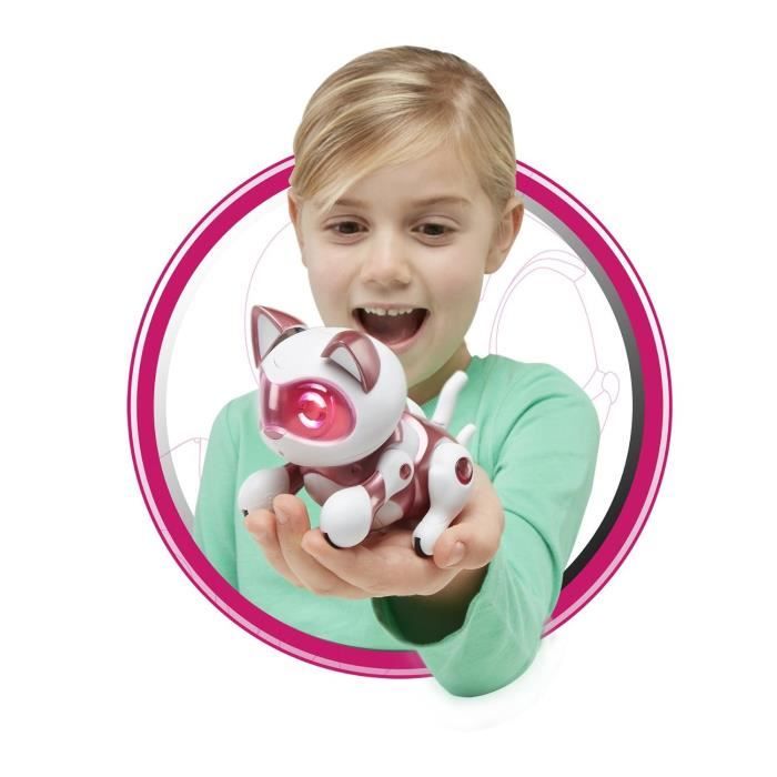 Animal Interactif Teksta New Born Chat Rose Cdiscount Jeux Jouets