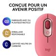Souris Sans Fil Logitech POP Mouse avec Emojis Personnalisables, Bluetooth, USB, Multidispositifs - Rose-4
