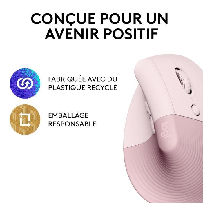 Souris Sans Fil VoltShine – 1000 Dpi, Design Ergonomique Rose – Précision Réglable Pour Jeu Et Usage Quotidien
