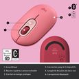 Souris Sans Fil Logitech POP Mouse avec Emojis Personnalisables, Bluetooth, USB, Multidispositifs - Rose-5