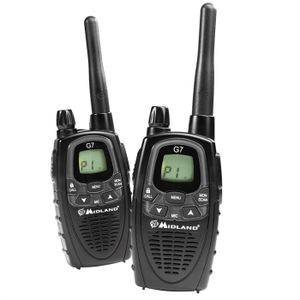 clip pivotant pour radio émetteurs-récepteurs Compatible avec G7 Pro M24 M24 plus M48 M99 G6 XT G7 XTR TECHSIDE Microphone haut-parleur d'épaule imperméable 2 broches Midland jack 3,5 