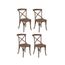 Romance Lot De 4 Chaises De Salle A Manger En Bouleau Massif