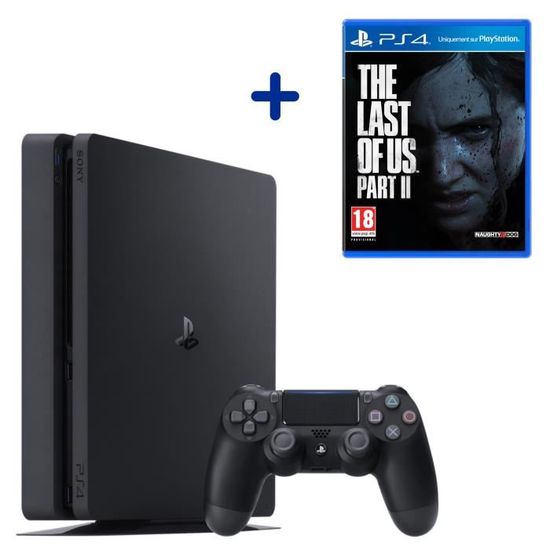 Console PS4 Slim 500Go Noire - Sony - The Last of Us Part II - Bundle - Neuf