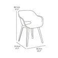 ALLIBERT JARDIN Table LIMA 160x100cm - Blanc + 4 fauteuils AKOLA Blanc - Résine-3